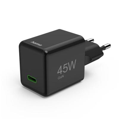 Hama Fast Charger USB-C PD/QC/GaN Super-Mini Charger 45 W Oplader Zwart - thumbnail