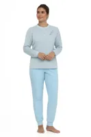 Lunatex badstof dames pyjama - Streep - Warme winter pyjama - thumbnail