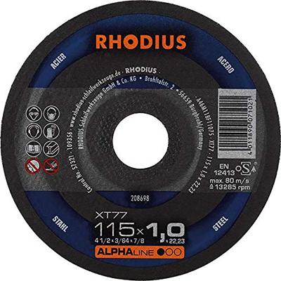 Rhodius 208698 Doorslijpschijf recht 115 mm 1 stuk(s) Staal Rhodius 208698 Doorslijpschijf recht 115 mm 1 stuk(s) Staal