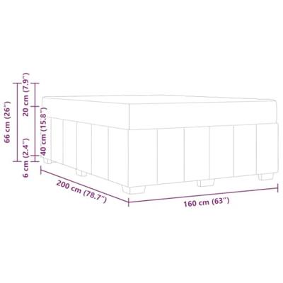Bedframe met matras Donkerbruin 160 x 200 cm Stof
