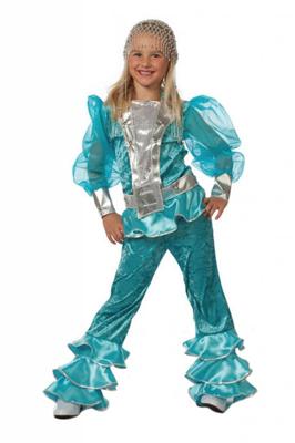 Mama Mia kostuum kind blauw