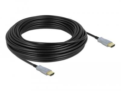 Delock 85015 HDMI-kabel HDMI Aansluitkabel HDMI-A-stekker 20 m Zwart 4K UHD, Vergulde steekcontacten