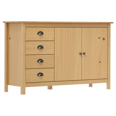 VidaXL Dressoir hill 130x40x80 cm massief grenenhout honingbruin VidaXL Dressoir hill 130x40x80 cm massief grenenhout honingbruin
