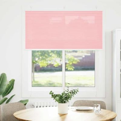 VidaXL Plissé rolgordijn 115x100cm stofbreedte 114,4cm polyester roze VidaXL Plissé rolgordijn 115x100cm stofbreedte 114,4cm polyester roze