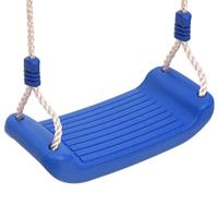 VidaXL Schommelzitjes 2 st met klimstenen polyetheen blauw - thumbnail