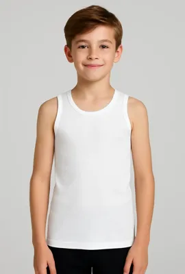 Young jongens hemd microfiber - jongens onderhemd brede bandjes - Naadloos