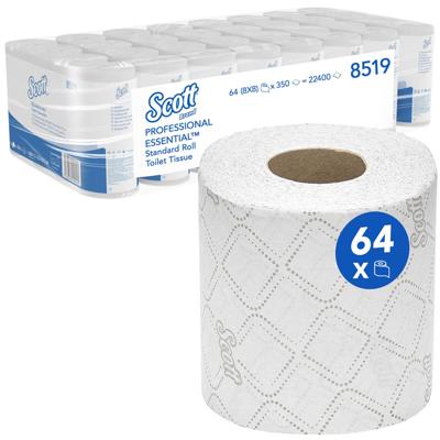 Toiletpapier scott essential 2laags 350 vel wit