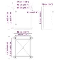 VidaXL Bedieningskast grijs 40 x 24,5 x 50 cm abs kunststof - thumbnail