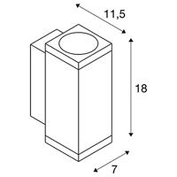 SLV WandlampEnola Square Up & Down S - 1003418 - thumbnail