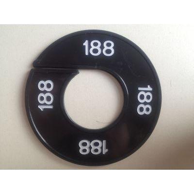 Maatring 9cm zwart/wit 188