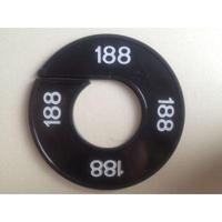 Maatring 9cm zwart/wit 188 - thumbnail