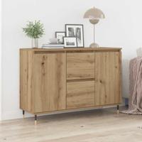 Dressoir met lade artisanaal eikenkleurig 101.5 x 35 x 70 cm - thumbnail