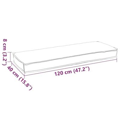 Pallet Kussen Set 2 pcs Zwart 120 x 40 x 8 cm Oxford stof