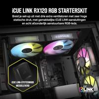 Corsair iCUE LINK RX120 RGB PC-ventilator Zwart (b x h x d) 120 x 120 x 25 mm Incl. LED-verlichting - thumbnail