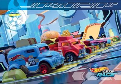 Clementoni legpuzzel super color hot wheels, 2x60st. - thumbnail