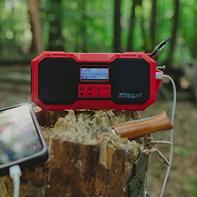 Albrecht DR 112 Outdoorradio DAB+, VHF (FM) Noodradio, USB, Bluetooth Acculaadfunctie, Handslinger, Zonnepaneel, Spatwaterbestendig, Stofvast, Zaklamp, Albrecht DR 112 Outdoorradio DAB+, VHF (FM) Noodradio, USB, Bluetooth Acculaadfunctie, Handslinger, Zonnepaneel, Spatwaterbestendig, Stofvast, Zaklamp,