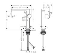Hansgrohe Tecturis E 150 Fine CoolStart ééngreeps wastafelmengkraan met PushOpen, Brushed Bronze - thumbnail