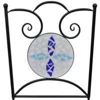 Bistrostoelen inklapbaar 2 st keramiek blauw en wit - thumbnail