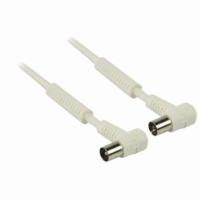 Coaxkabel 120 dB | IEC (Coax) Male Haaks - IEC (Coax) Female Haaks | 20 m | Wit
