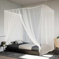 VidaXL Hangende klamboe 156 gaas 220x100x150 cm wit - thumbnail