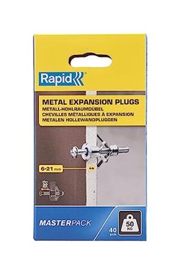 RAPID - Metalen expansieankers voor gipsplaat 6-21 mm | Verpakking van 40 | Maximale belasting 50 kg | - (5001567) - thumbnail