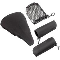 Ergotec zadeldek handvaten universeel stadsfiets zwart 2-delig - thumbnail