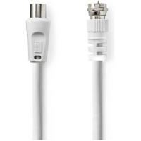 Nedis CSGP41800WT100 Satelliet- En Antennekabel F-male Iec (coax) Male Vernikkeld 75 Ohm Dubbel Afgeschermd 10.00 M Rond Pvc Wit Polybag - thumbnail