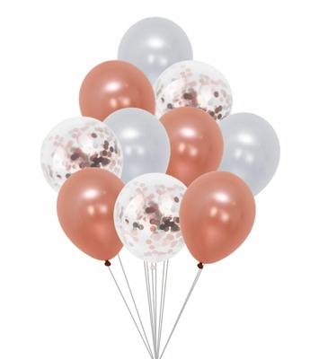 Ballonnenset Wit/Rosé (10 stuks / 30 CM)