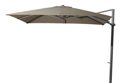 4 Seasons Outdoor | Zweefparasol Siesta 300 x 300 cm | Antraciet-Taupe