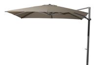 4 Seasons Outdoor | Zweefparasol Siesta 300 x 300 cm | Antraciet-Taupe - thumbnail