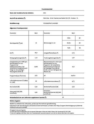 AEG FEE63600PM vaatwasser Semi-ingebouwd 13 couverts