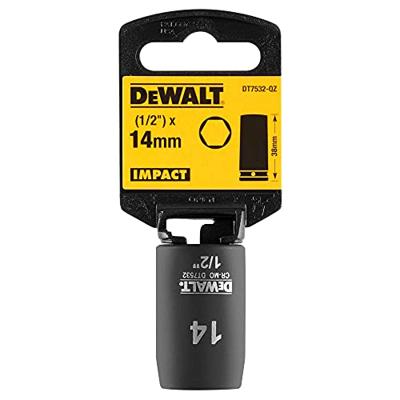 DeWalt Accessoires Impact dop 14mm 1/2" (Kort - 38mm) - DT7532-QZ
