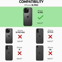 Høyde iPhone 16 Pro hoesje - Backcover met siliconen ringen - Transparant - thumbnail