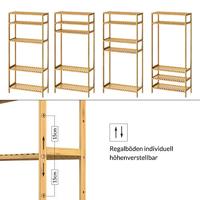 Badkamermeubel Bamboe met 5 planken in hoogte verstelbaar - thumbnail