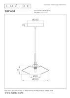Lucide TREVOR - Hanglamp - Ø 20 cm - 1xG9 - Opaal - thumbnail