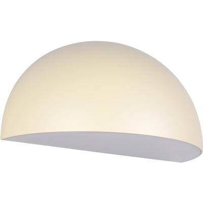 LED Tuinverlichting - Wandlamp Buitenlamp - Trion Stein - E27 Fitting - Halfrond - IP44 - Zand - Aluminium