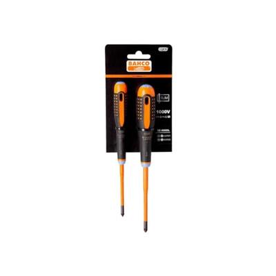 Bahco Schroevendraaierset ERGO™ | geïsoleerd | VDE | driecomponentengreep | smal blad | combitip - 2-delig - BE-9890SL