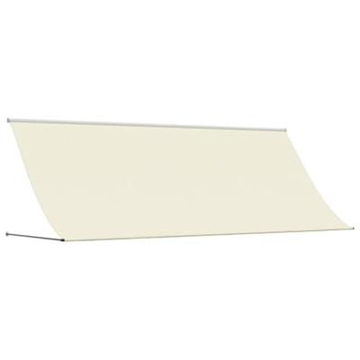 VidaXL Luifel uittrekbaar 400x150 cm stof en staal crèmekleurig
