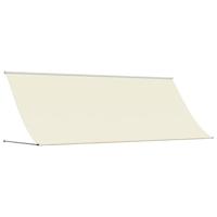 VidaXL Luifel uittrekbaar 400x150 cm stof en staal crèmekleurig - thumbnail