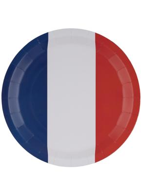 Bordjes Rood Wit Blauw Gestreept (8st)