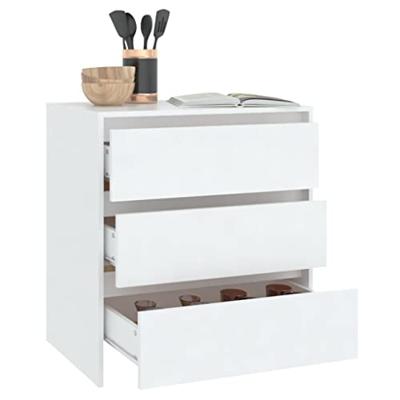 Dressoir 70x41x75 cm bewerkt hout wit