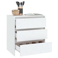 Dressoir 70x41x75 cm bewerkt hout wit - thumbnail