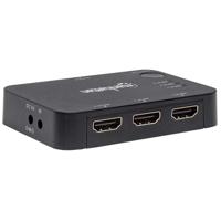 Manhattan neu HDMI-switch 3 poorten 3D-weergave mogelijk, LED-weergave, Ultra HD-geschikt, Met afstandsbediening, Met status-LEDs, Vergulde connectoren 4096 x - thumbnail