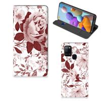Bookcase Samsung Galaxy A21s Watercolor Flowers - thumbnail