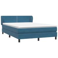 Boxspring met matras fluweel donkerblauw 160x210 cm - thumbnail