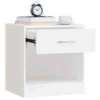 Nachtkastje met 1 lade wit 2 st - thumbnail
