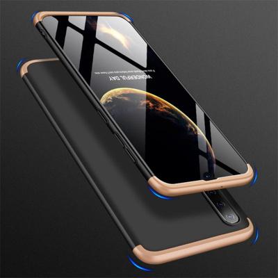 GKK drie fase splicing volledige dekking PC Case voor Galaxy A50 (zwart goud) GKK drie fase splicing volledige dekking PC Case voor Galaxy A50 (zwart goud)