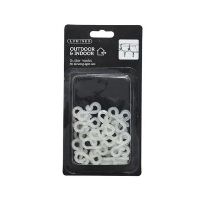 Lumineo Dakgoothaakjes Wit 24 Stuks Lumineo Dakgoothaakjes Wit 24 Stuks