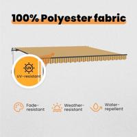 VidaXL Inklapbaar zonnescherm multikleur 400 × 300 cm - thumbnail