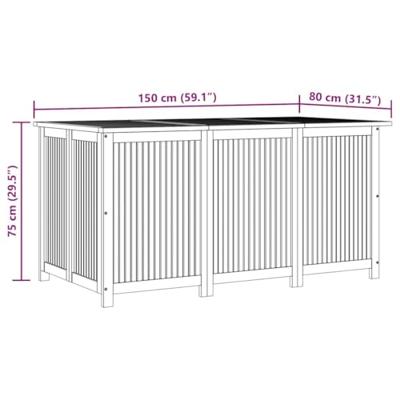 Tuinbox 150x80x75 cm massief acaciahout